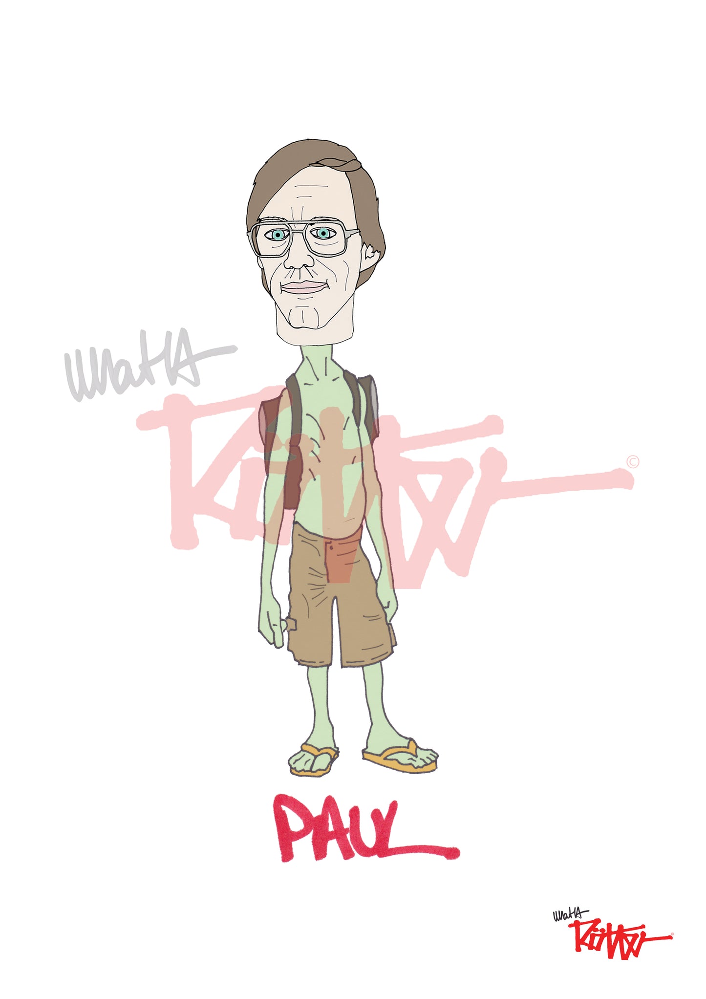 BOB LAZAR - PAUL- T-shirt bio unisexe à col rond