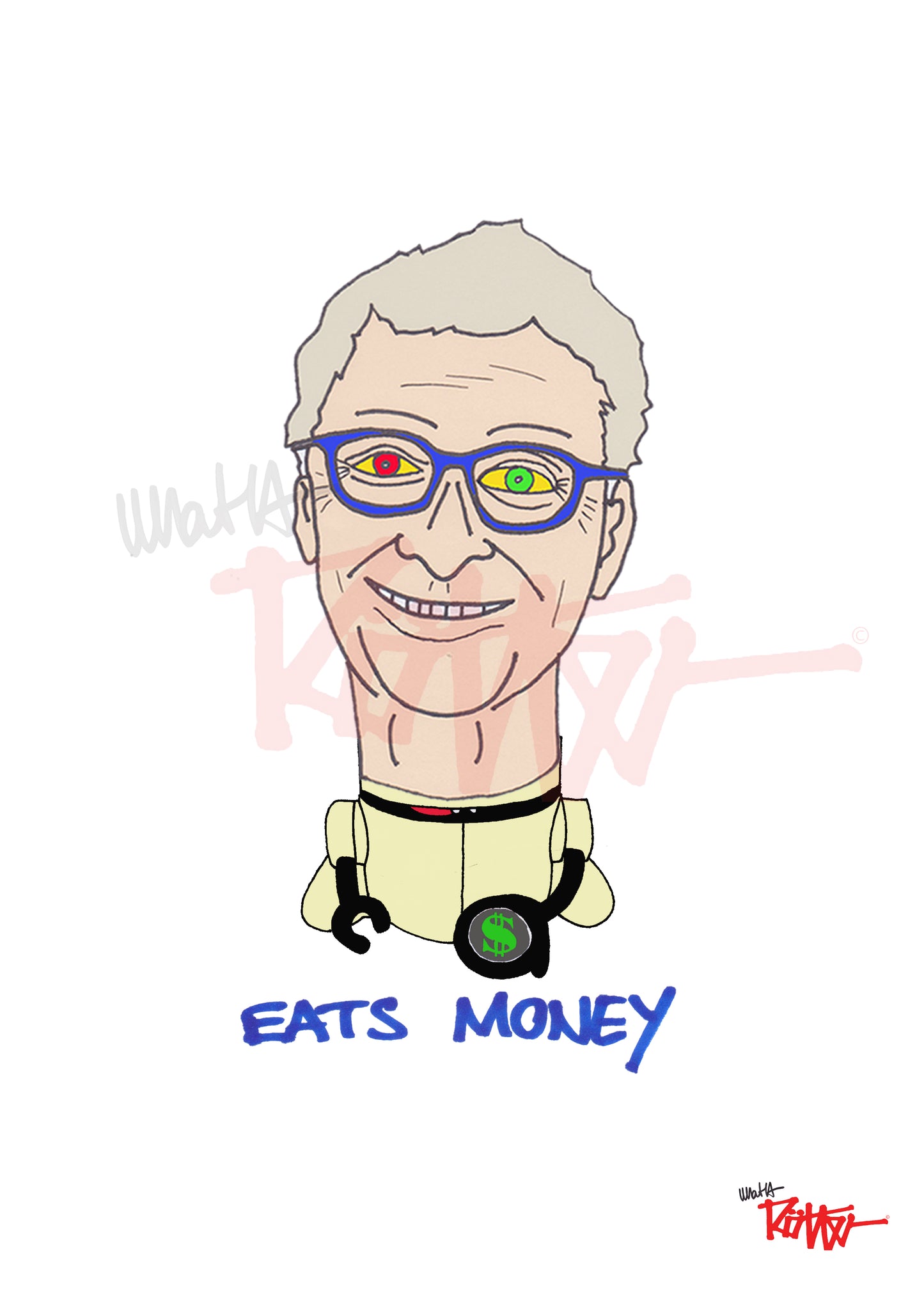 BILLBUCKS - EATS MONEY - T-shirt bio unisexe à col rond