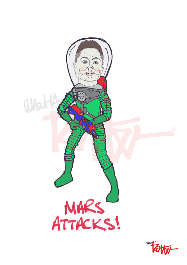 ELONFT - MARS ATTACKS. Organic Unisex Crewneck Sweatshirt