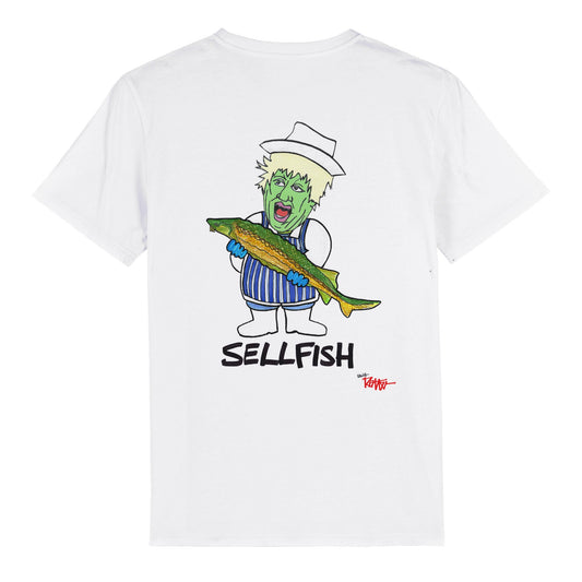 BOJEYMAN - SELLFISH - T-shirt bio unisexe à col rond