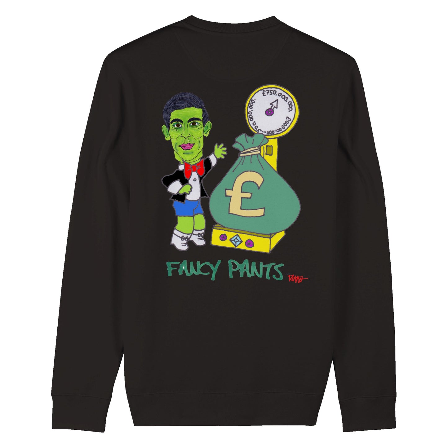 RISHI RICH - FANCY PANTS. Organic Unisex Crewneck Sweatshirt