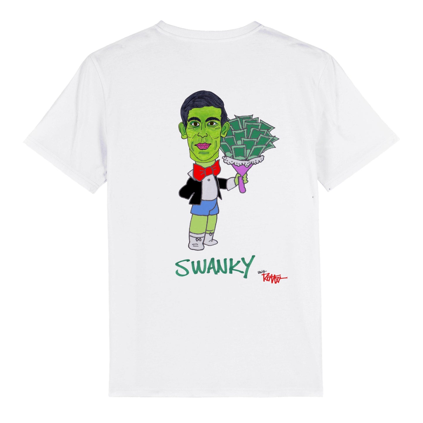 RISHI RICH-SWANKY-Organic ユニセックス クルーネック Tシャツ