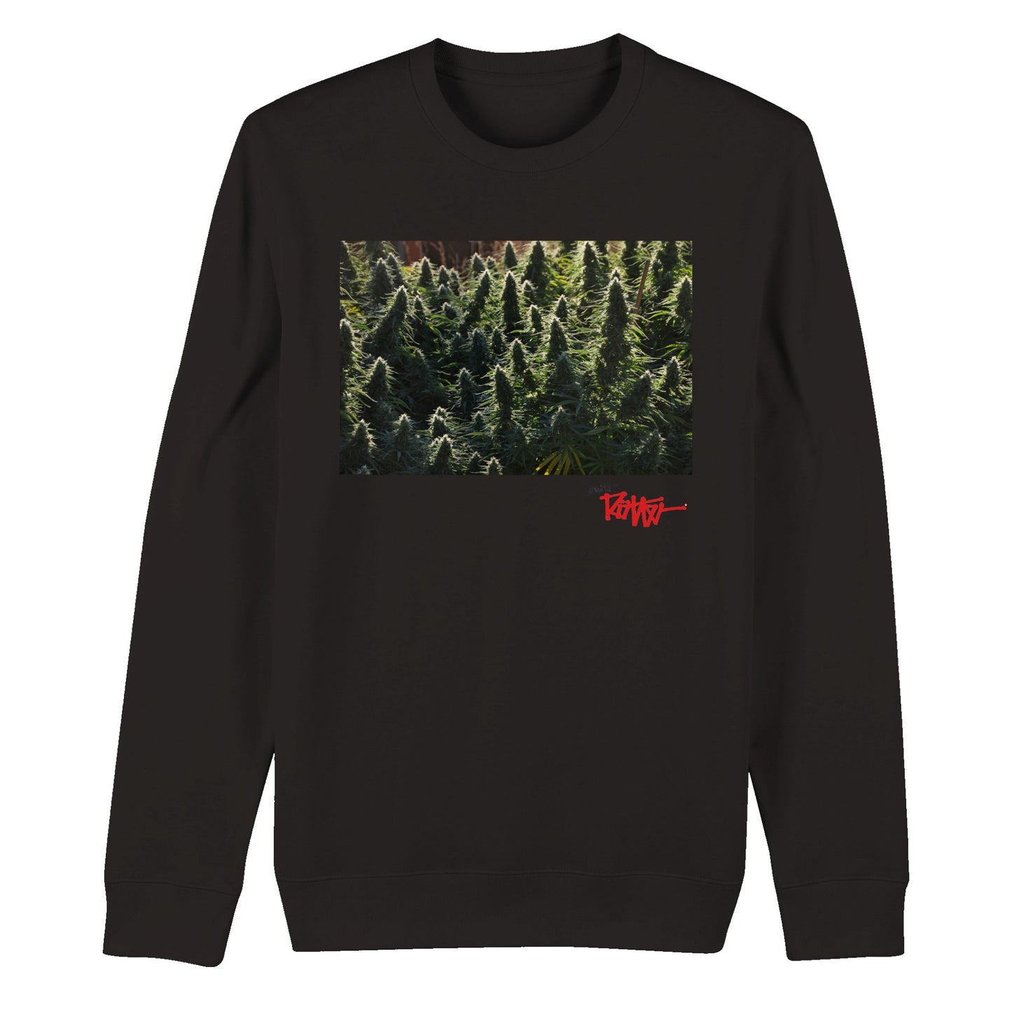 HIHC KUSH Sweat-shirt à col ras du cou bio unisexe