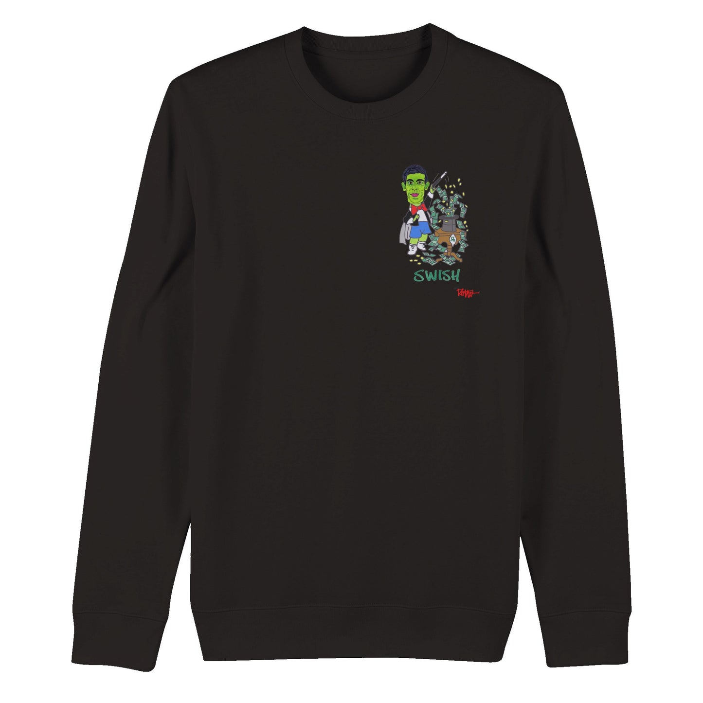 RISHI RICH - SWISH. Organic Unisex Crewneck Sweatshirt