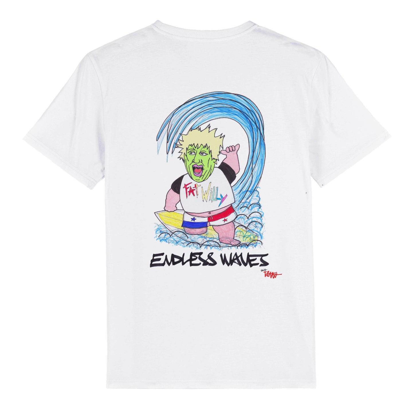 BOJEYMAN-ENDLESS WAVES-T-shirt ras du cou unisexe bio